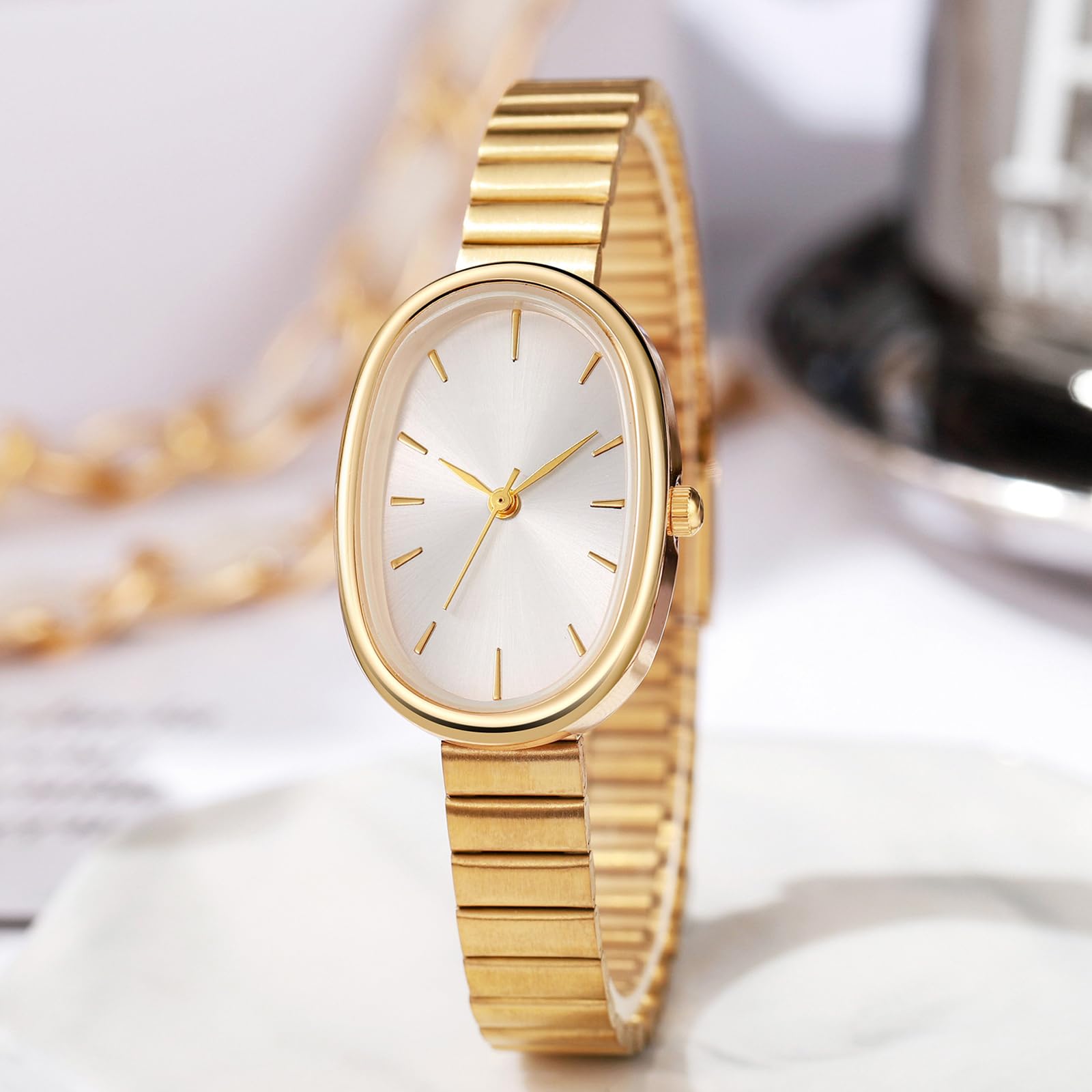 BESTKANG Exquisite Watches for Women Easy Reader Watch Fashion Oval Ultrathin Waterproof Ladies Wrist Watch