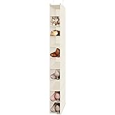 MAX Houser 10-Shelf Hanging Shoe Shelf Organizer, Hanging Shoe Storage for Closet (Beige)