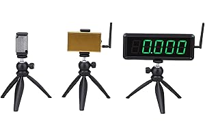 Asixxsix Battery Powered Wireless Lasers Timer, Sprint Timer for Track Running Speed Training with 5 Digit Display Auto Reset