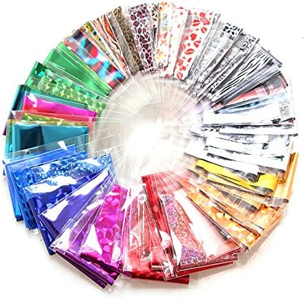 BESTVECH Nail Art Fittings Transfer Foil Stickers Paper Starry Sky Shining 10 Pieces