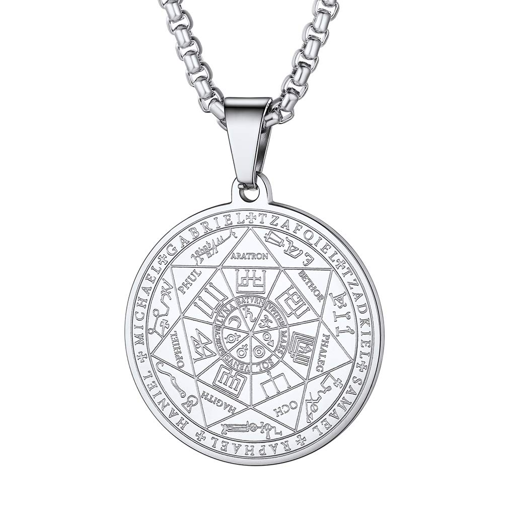 PROSTEEL The Seal of the Seven Archangels by Asterion Seal Solomon Kabbalah Amulet Pendant Necklace Stainless Steel Male Jewelry Gift