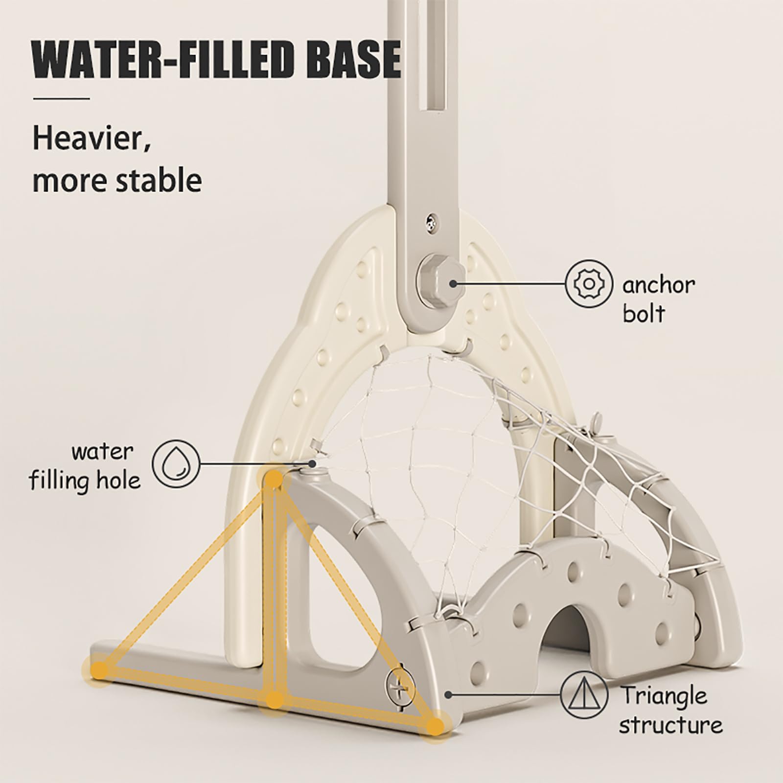 Kids Easy Score Basketball Set, Indoor Outdoor Basketball Hoop Set Adjustable Height Levels,Toddler Sports Activity Center,Basketball Soccer Golf Game Set, Gift for Baby Toy for Baby & Toddlers (Grey)