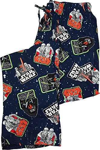 Star Wars Men's Movie Badges in Space Lounge Pant, Blue, X-Large
