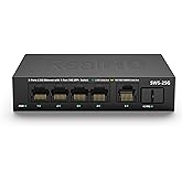 5 Port 2.5GB Ethernet Switch Unmanaged Network Switch | 5 x 2.5 Gigabit | 1 x 10G SFP+ | Multigig Switch 10-100-1000Mbps | 45