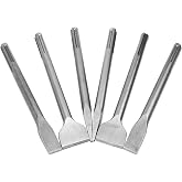APACALI 6 Piece SDS Max Chisel Bit Set, 11 Inch Rotary Hammer Chisel Bits for Concrete, Masonry, Tile Removal and Demolition, Includes Point, Flat and Wide Chisels