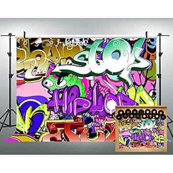 Huayi Vintage 80s Hip Hop Graffiti Radio Music 80th Themed Party