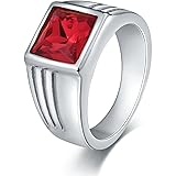 Bague Homme Acier Inoxydable Largeur 2cm - Zircone, Style Anglais High School, Gravure Possible