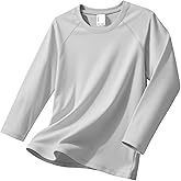 PATPAT Boys Rash Guard Swim Shirts Long Sleeve UPF 50+ Sun Protection Shirt Youth Quick Dry Water Surf Fishing Shirts 5-16Y