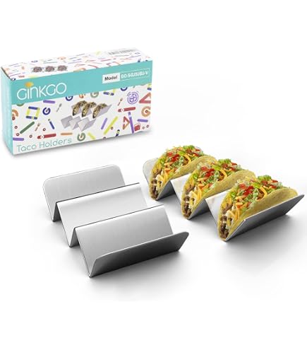 Supports à Tacos En Acier Inoxydable Bekith - Lot De 6 - Pour Four Et Gril