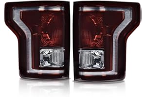 PIT66 Tail Lights Assembly Compatible With Ford F150 2015-2017 Smoky Lens Rear Lights Brake Lamps Drive & Passenger Side 【FL3Z13405A-PFM, FO2800239, FL3Z13404A-PFM, FO2801239 】