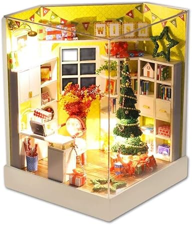 Regali Di Natale Casa.Felicioo Kit Di Montaggio Casa Fatta A Mano 3d Mini Casa Con Regali Di Natale Mobili Amazon It Casa E Cucina
