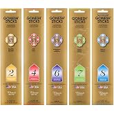Gonesh - Classic Incense Sticks Variety Pack - Non-Toxic 10&rdquo; Slow Burn Aromatic Sticks - No. 2, 4, 6, 7 and 8-5 Packs of 20
