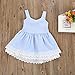 Happy Town Toddler Baby Girls Floral Dress Party Ball Gown Lace Formal Dresses Sundress (Blue, 3-4 T)