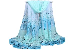 Ladies Scarves Silk Women Floral Printed Silk Scarf Chiffon Scarf Shawls Tube Scarf For Woman Convenient design