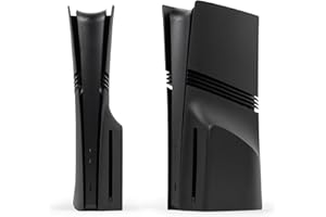 Glistco Black Plates Replacement Shell Compatible with PS5 Pro - Cover Plates for PS5 Pro Disc Edition (Matte Black)