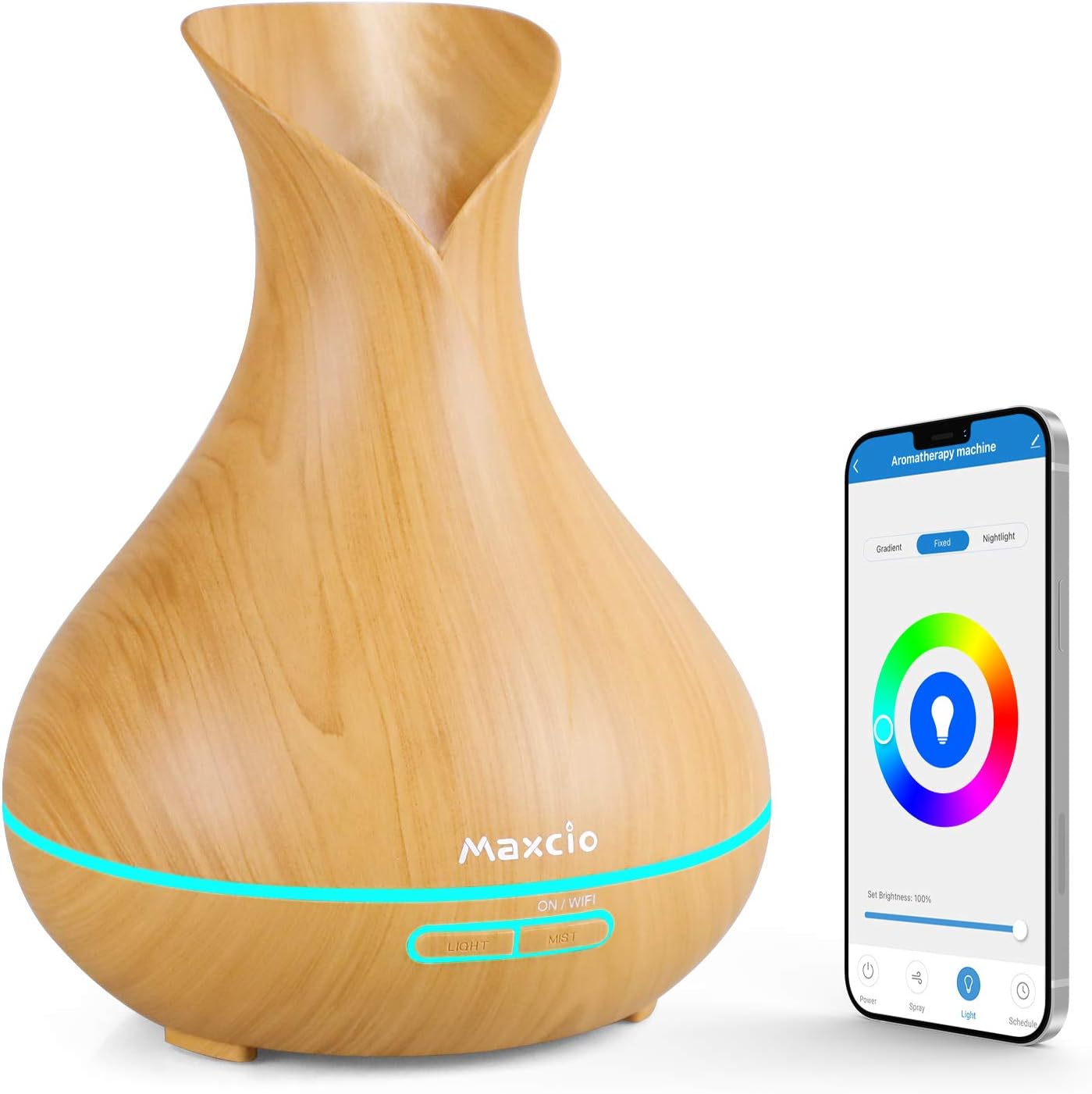 Smart Aroma Diffuser 400ml, Maxcio WLAN Ultraschall Duftöl Diffusor