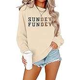 VILOVE Game Day Sweatshirt Women Sundey Fundey Sweatshirt Football Season Hoodie Sunday Shirt Crew Neck Pullover