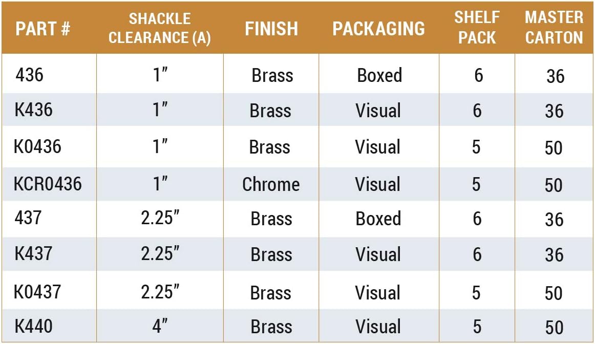 Sesamee 436 4-Dial Bottom Resettable Combination Brass Padlock with 1-Inch Hardened Steel Shackle and 10000 Potential Combinations - - 