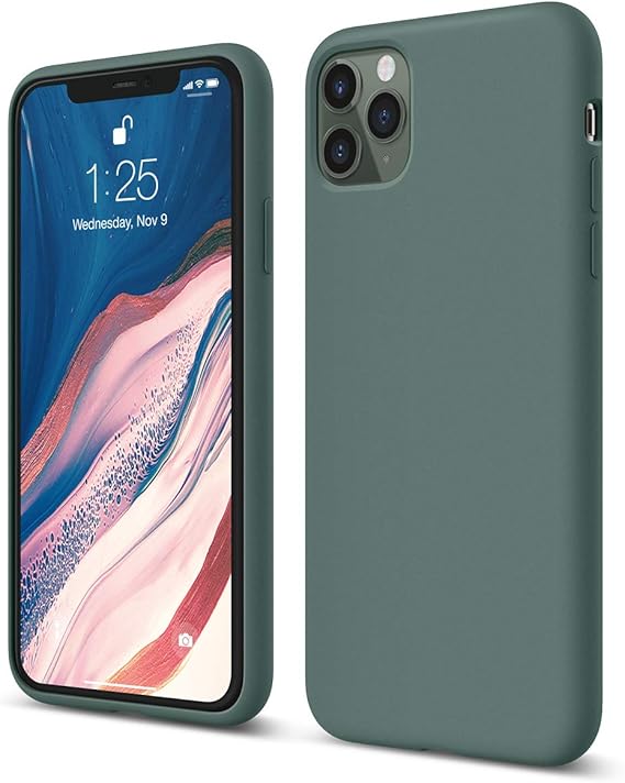 Amazon Com Elago Iphone 11 Pro Max Silicone Case Midnight Green