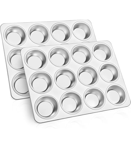 Wildone Lot de 12 plaques de cuisson en acier inoxydable, très résistantes et passent au lave-vaisselle, 22,9 x 17,9 x 2,5 cm