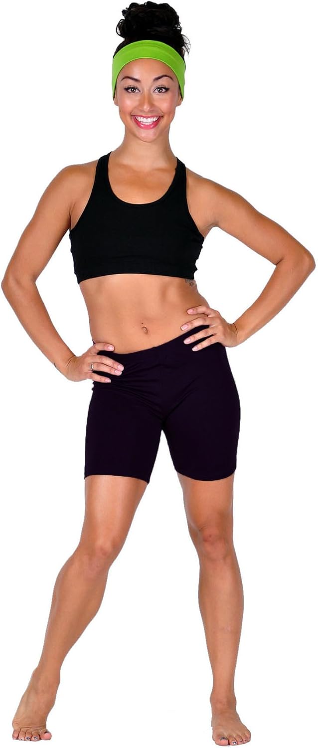 ladies black cotton cycling shorts