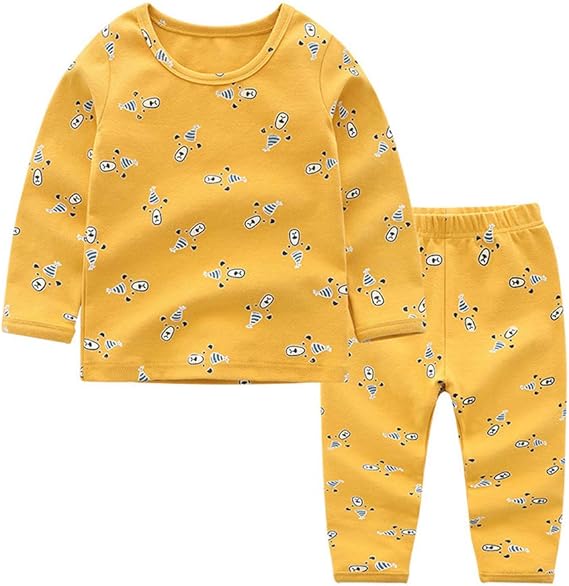 Amazon チレエコ Chireeko キッズパジャマ 女の子 男の子 長袖 寝巻き ナイトウェア インナーウェア ルームウェア 下着 女児 男児 キッズ 子供服 可愛い コットン くま柄 秋 冬 春 90 140cm パジャマ 通販