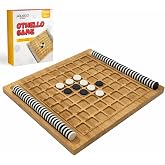 Jackaroo World Othello Board Game, Reversi Game, Solid Plywood Wooden Game with 64 Black &amp; White Discs, 2 Player Strategy Games, Classic Reversi Board Game, Fun Othello Game for Adult (11.2 Inch)