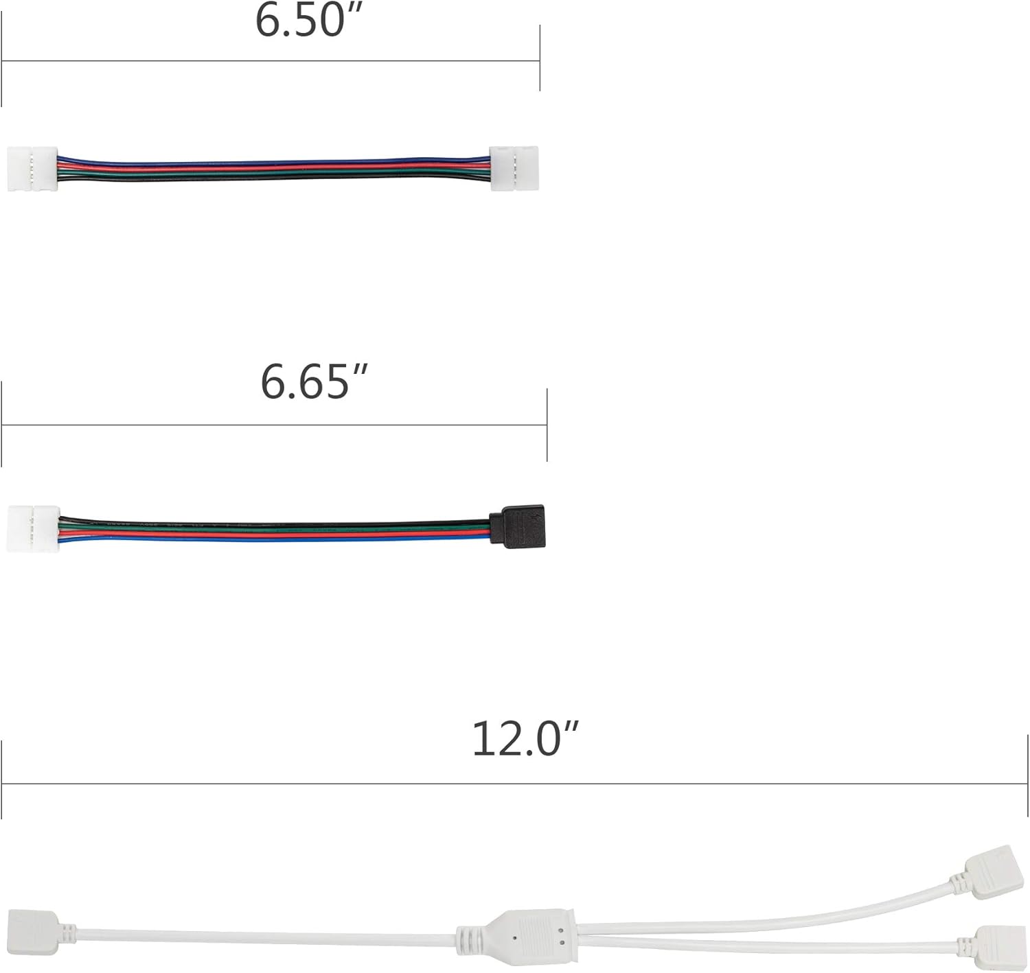 LED Strip Connector Kit for 5050 10mm 4Pin,Includes 8 Types of Solderless LED Strip Accessories,Provides Most Parts for DIY: Home Improvement