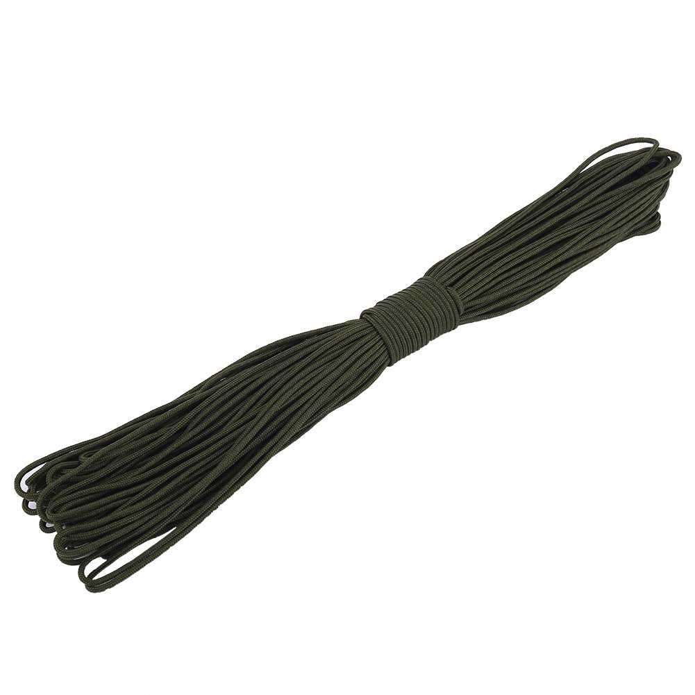 VGEBY Outdoor Paracord, 2mm Dia Multi Function Paracord Army Green for Camping Climbing Tying Rope(31M) Mountaineering And Camping Camping Tents And Accessories