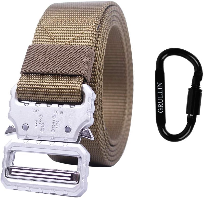 Tactical Rigger MOLLE Belt Quick Release Gear Clip Metal Buckle Compact Rappel CQB Military Web Nylon Outdoor Sport Men EDC Operator Waist Band