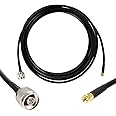 GEMEK Cable de cobre puro SMA macho a N macho de 15 pies, coaxial S-MR240 de baja pérdida para 3G 4G 5G 6G LTE ADS-B Jamón GP