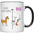 YouNique Designs Sober Coffee Mug, 11 Oz Unicorn Mug, 1 Year Sobriety Gifts for Women, 10 Year Sobriety Gifts for Men, Motivational Gifts for Men & Women Celebrating Sobriety Anniversary