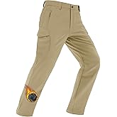 MAGCOMSEN Men's Winter Pants Water Resistant Fleece Lined Snowboard Ski Pants Softshell Tactical Pants with Multi-Pockets