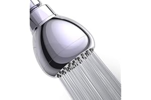WASSA WASSA High Pressure Shower Head, 3 Inch Showerhead (Silver)