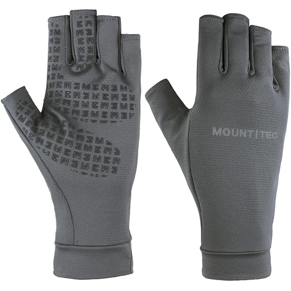 Spf Gloves Fish Monkey SPF 50 Four Way Stretch Quick Dry Breathable Half Finger Second Skin Fit Fishing Guide Gloves Superior Non Slip Grip For Men And Women (Sage - XLarge Fish