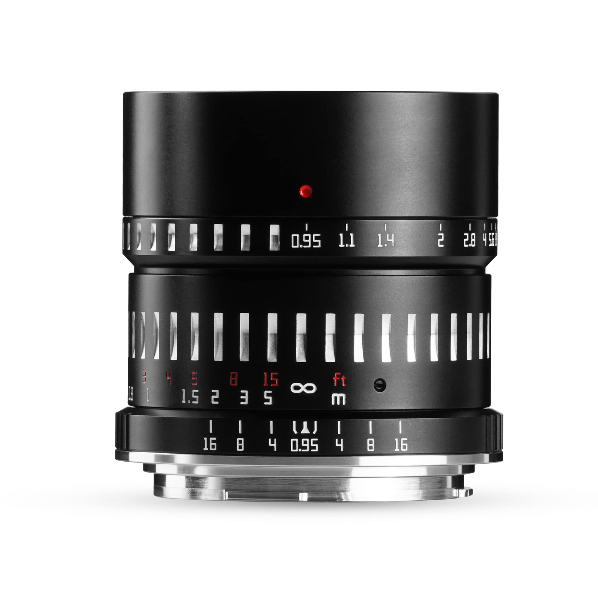 TTArtisan APS-C 50mm F/0.95 Metal Bodied Lens Compatible with L Mount - Black & Silver