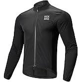 ROCKBROS Cycling Jackets for Men Breathable and Cooling Lightweight Long Sleeve Cycling Jersey Running Windbreaker