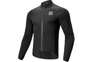 ROCKBROS Cycling Jackets for Men Breathable and Cooling Lightweight Long Sleeve Cycling Jersey Running Windbreaker