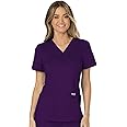 Cherokee Scrubs for Women Mock Wrap Top with 3 Pocket, Back Princess Seams WW610