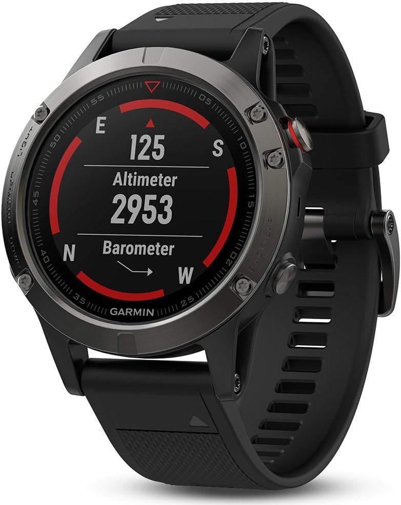 Garmin Fenix 5 - Slate Gray with Black Band (Renewed)
