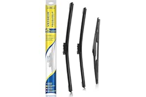 VEIGEIR 3 Pack Windshield Wiper Blades Compatible With Mazda CX-5 CX-9 2017 2018 2019 2020 2021 2022 CX5 CX9 Original Factory Quality Front Rear Wipers Blade Set for My Car - 24" 18" 14"