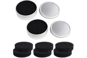 Nydotd 8pcs Makeup Brush Cleaner set - 2 Pack Makeup Brush Cleaner with 6pcs Replacement Sponge, Dry Makeup Brushes Cleaner Sponge Eye Shadow or Blush Color Removal Quickly Switch to Next Color