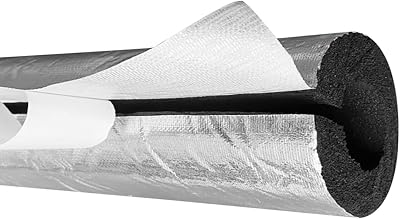 POWRZZZY Pipe Insulation Foam Tube Wrap Rubber Foil 10mm Freeze Protection 1m