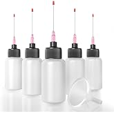 5 Pcs Oil Bottles (1 oz), Precision Tip Applicators for Crafts &amp; Hinges | Precision Gun Oil Bottle, Controlled Oil Dispensing, 1.5 Inch Stainless Tips, Soft LDPE, Sewing Machines &amp; Tight Spaces