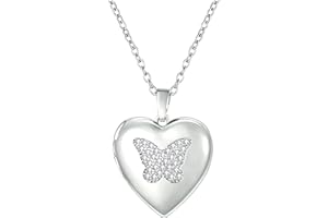 YOUFENG Love Heart Locket Necklace that Holds Pictures Photo Locket Birthday Gifts