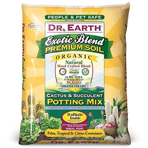 Dr. Earth 749688008105 810 Exotic Cactus & Succulent Soil, 8 Quart (Best Soil For Succulents Potting Soil)