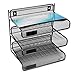 Rolodex Mesh Collection 3-Tier Desk Shelf, Letter-Size, Black (22341)