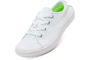 VNANV Women's Wide Canvas Minimalist Barefoot Shoes | Zero Drop Sole | Wide Toe Box | Wide Width Fashion Breathable Sneaker