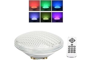 LED Swimming Pool Light, 35W 12V 3500LM, RGB Color Changing with 18 Key Remote Control, Par56 Underwater Light, Thickened Gla