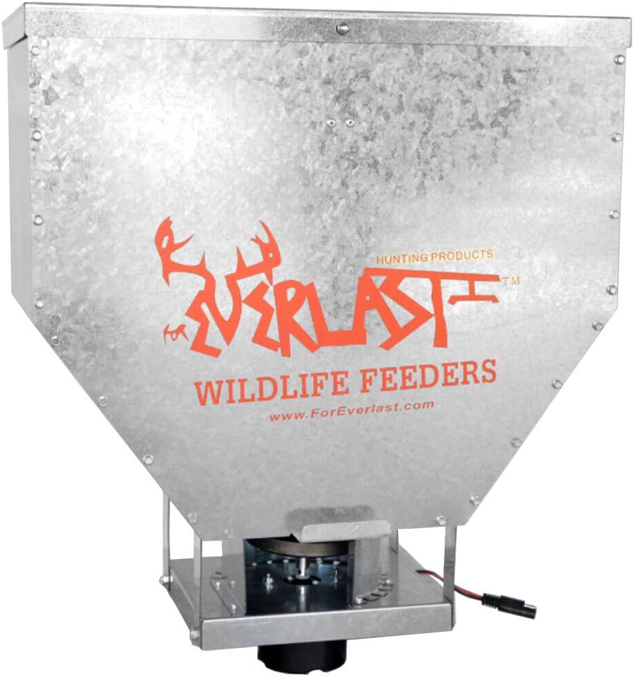 Backyard Birding & Wildlife - ForEverlast Galvanized Steel ATV Spreader Hitch Mount, Truck Deer Feeder, UTV Feeder & Tailgate Feeder Great as a Corn Spreader for Wildlife and Hunting